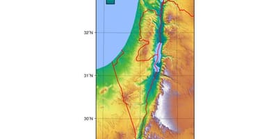 Kat jeyografik nan pèp izrayèl la elevasyon